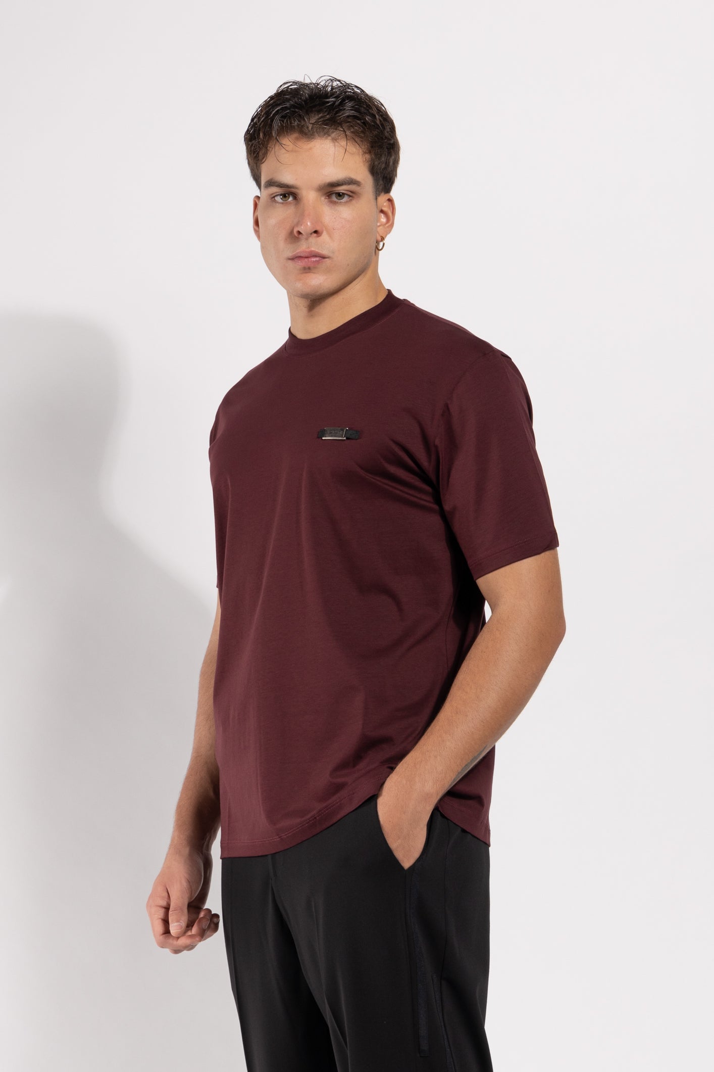 T-shirt Gavroche in cotone mercerizzato con targhetta applicata