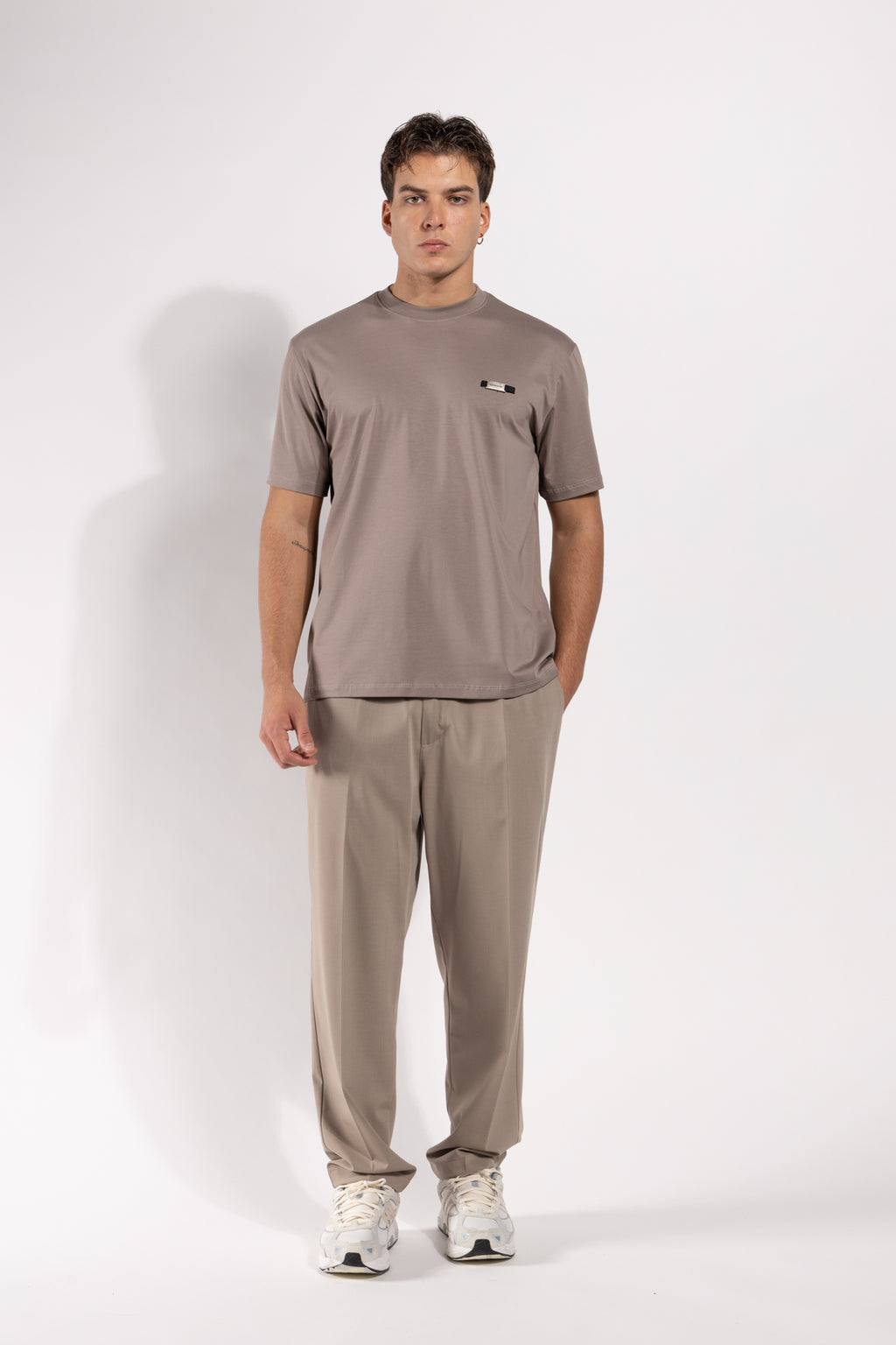 T-shirt Gavroche in cotone mercerizzato con targhetta applicata