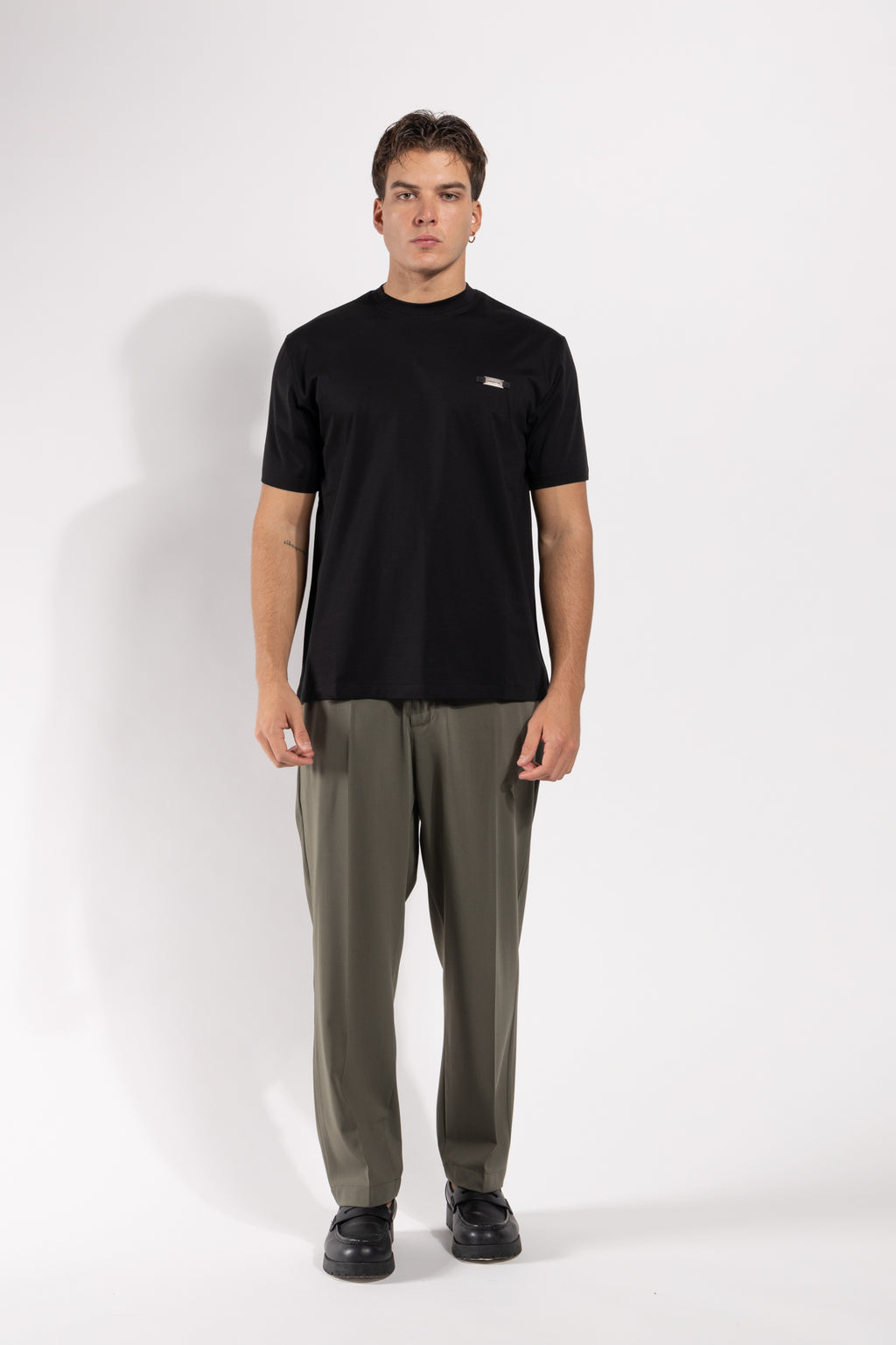 T-shirt Gavroche in cotone mercerizzato con targhetta applicata