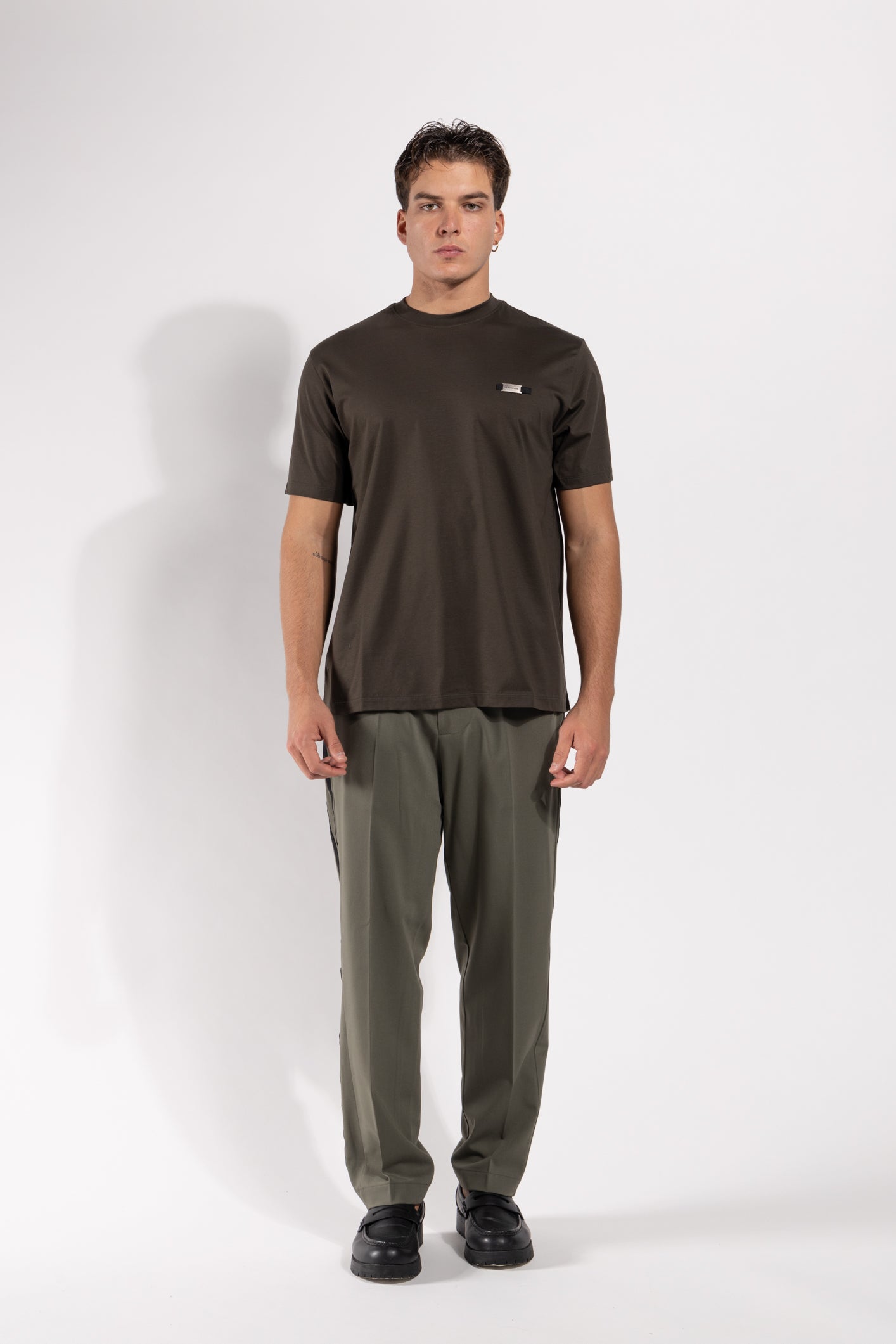 T-shirt Gavroche in cotone mercerizzato con targhetta applicata