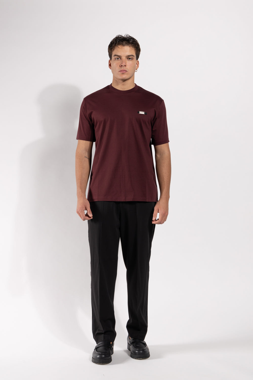 T-shirt Gavroche in cotone mercerizzato con targhetta applicata