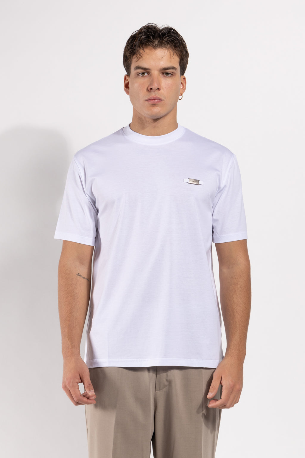 T-shirt Gavroche in cotone mercerizzato con targhetta applicata