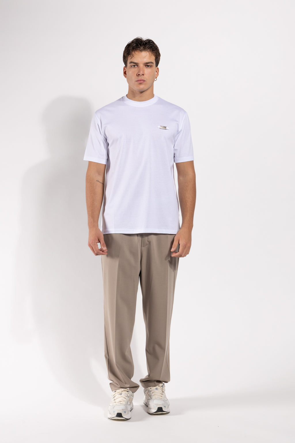 T-shirt Gavroche in cotone mercerizzato con targhetta applicata