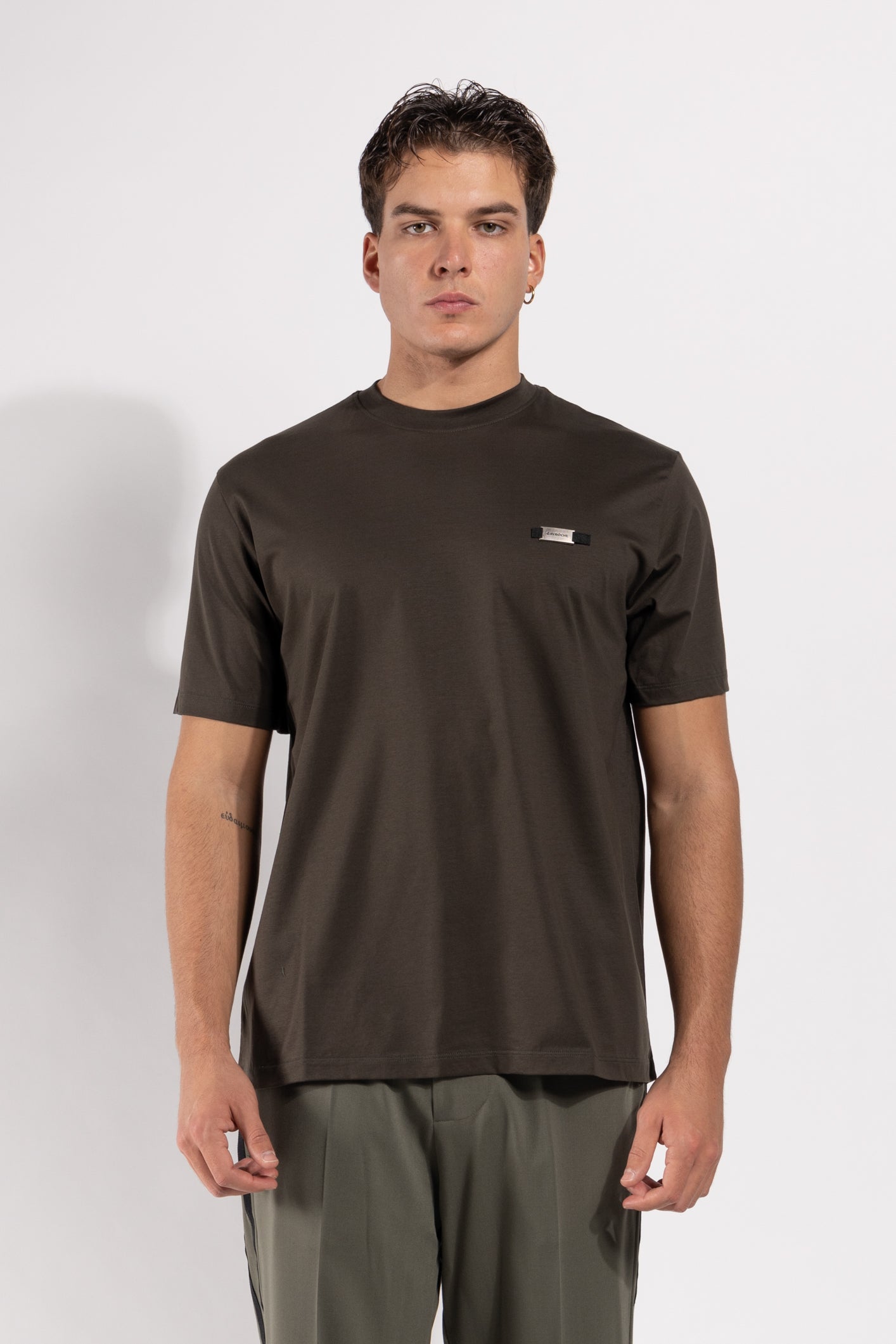 T-shirt Gavroche in cotone mercerizzato con targhetta applicata