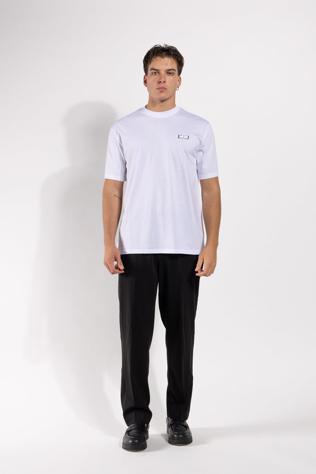 T-shirt Gavroche in cotone mercerizzato con targhetta applicata