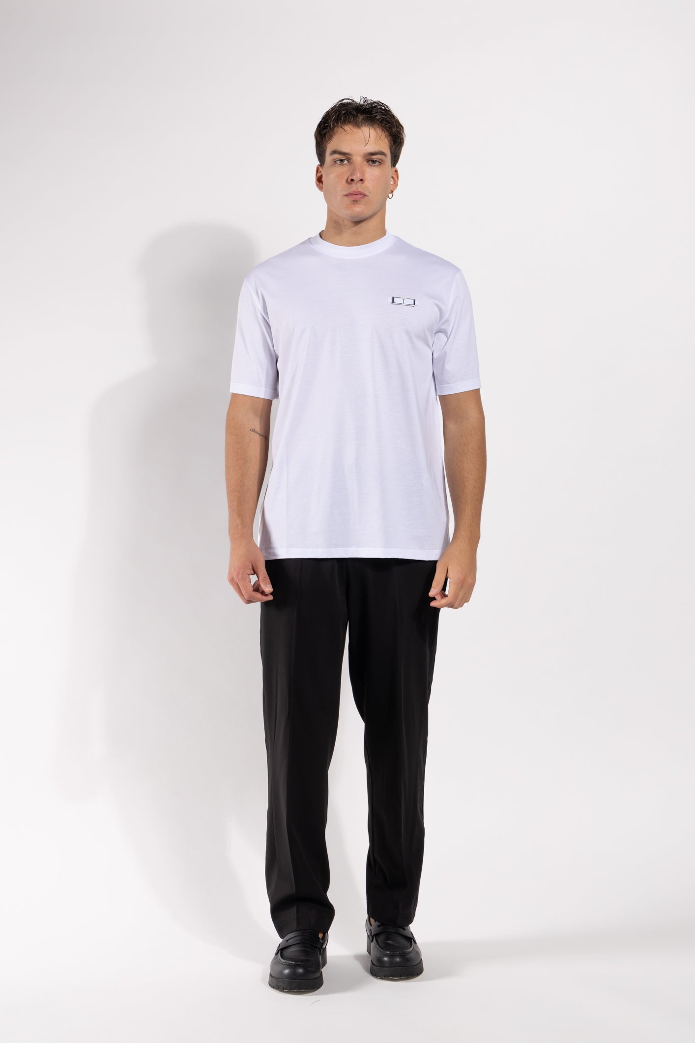 T-shirt Gavroche in cotone mercerizzato con targhetta applicata