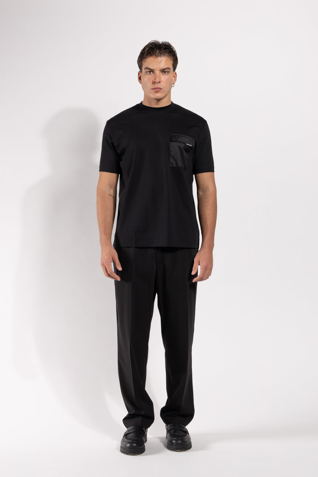 T-shirt Gavroche in cotone con taschino tecnico a contrasto