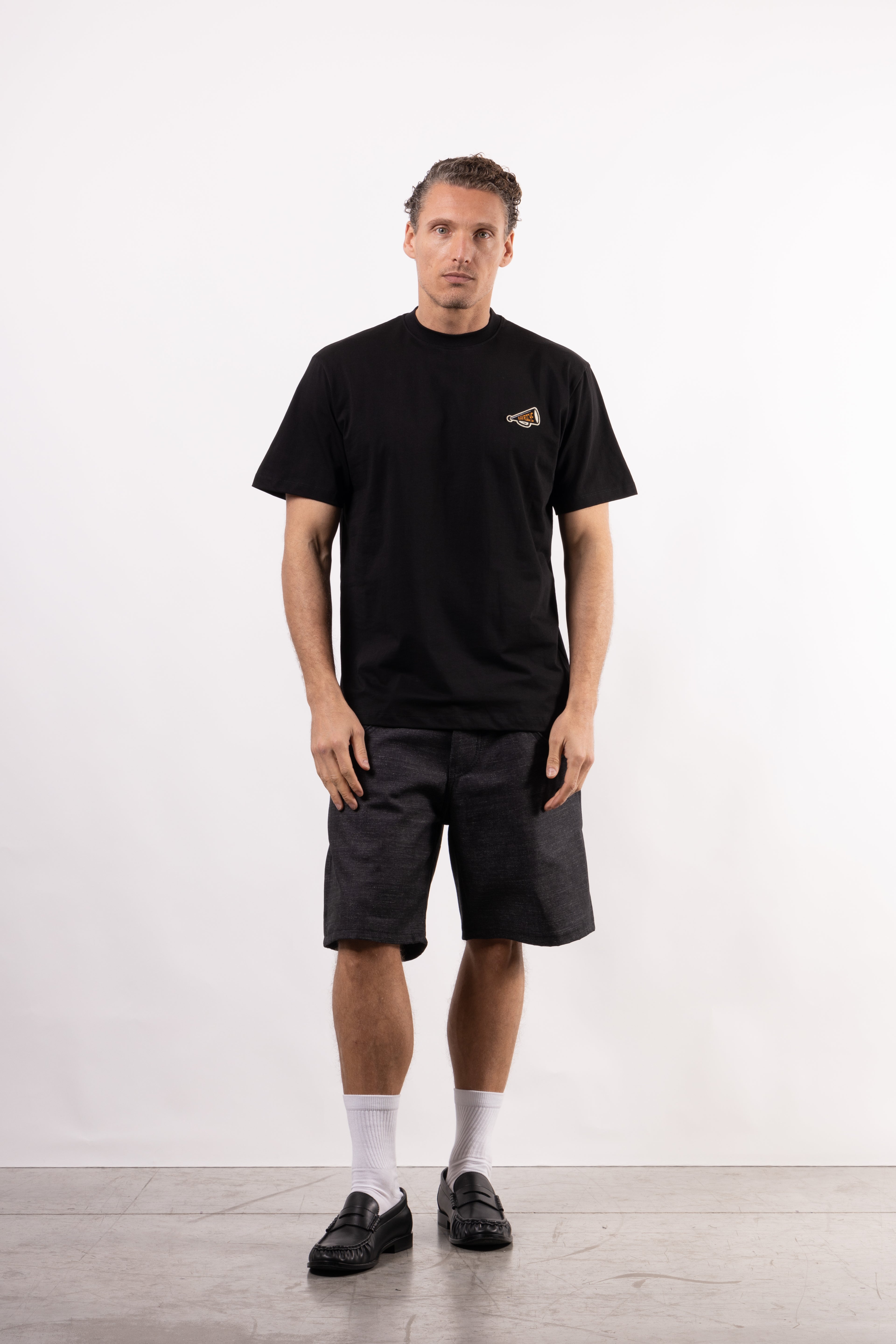 T-shirt 100% cotone con patch in tessuto
