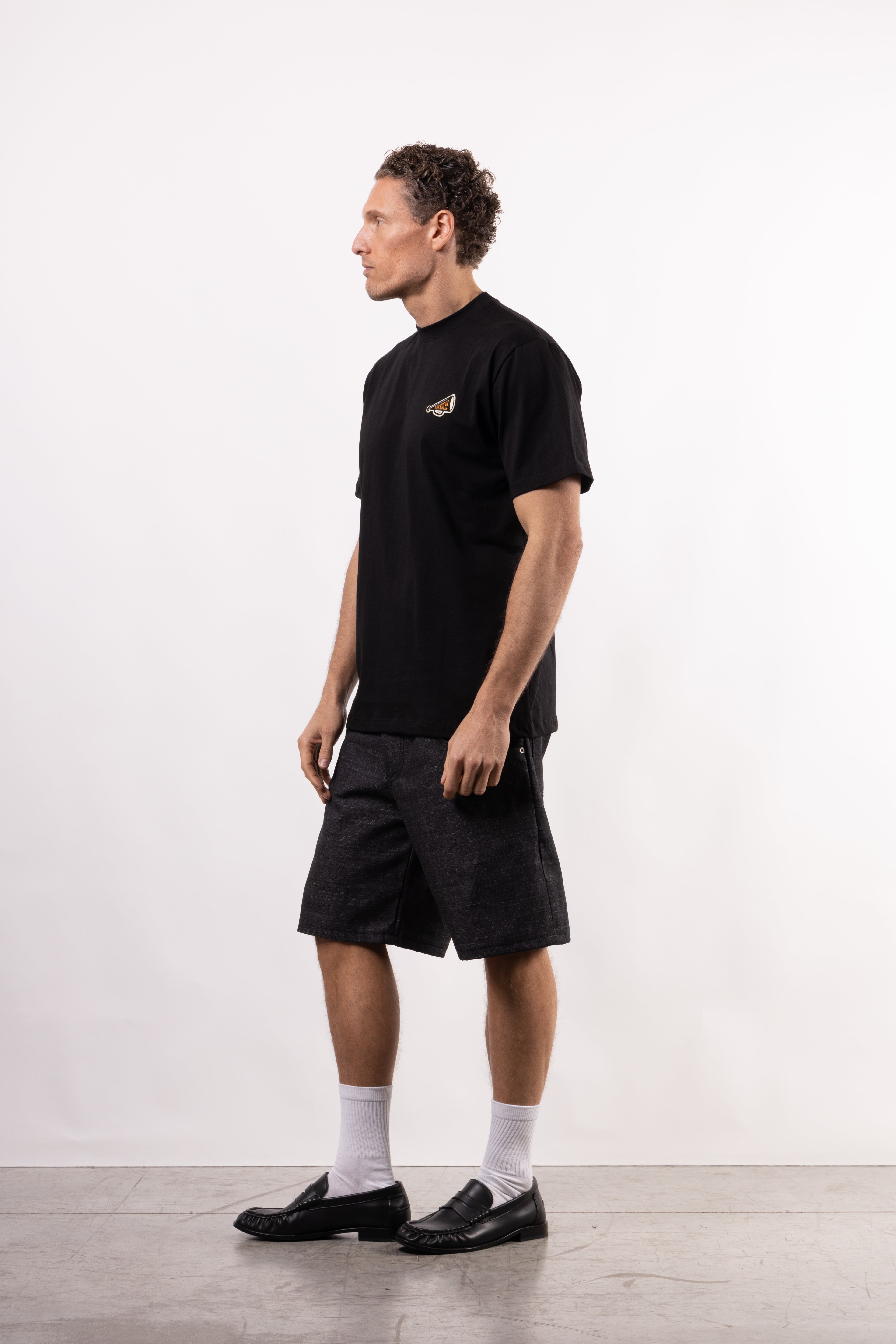 T-shirt 100% cotone con patch in tessuto