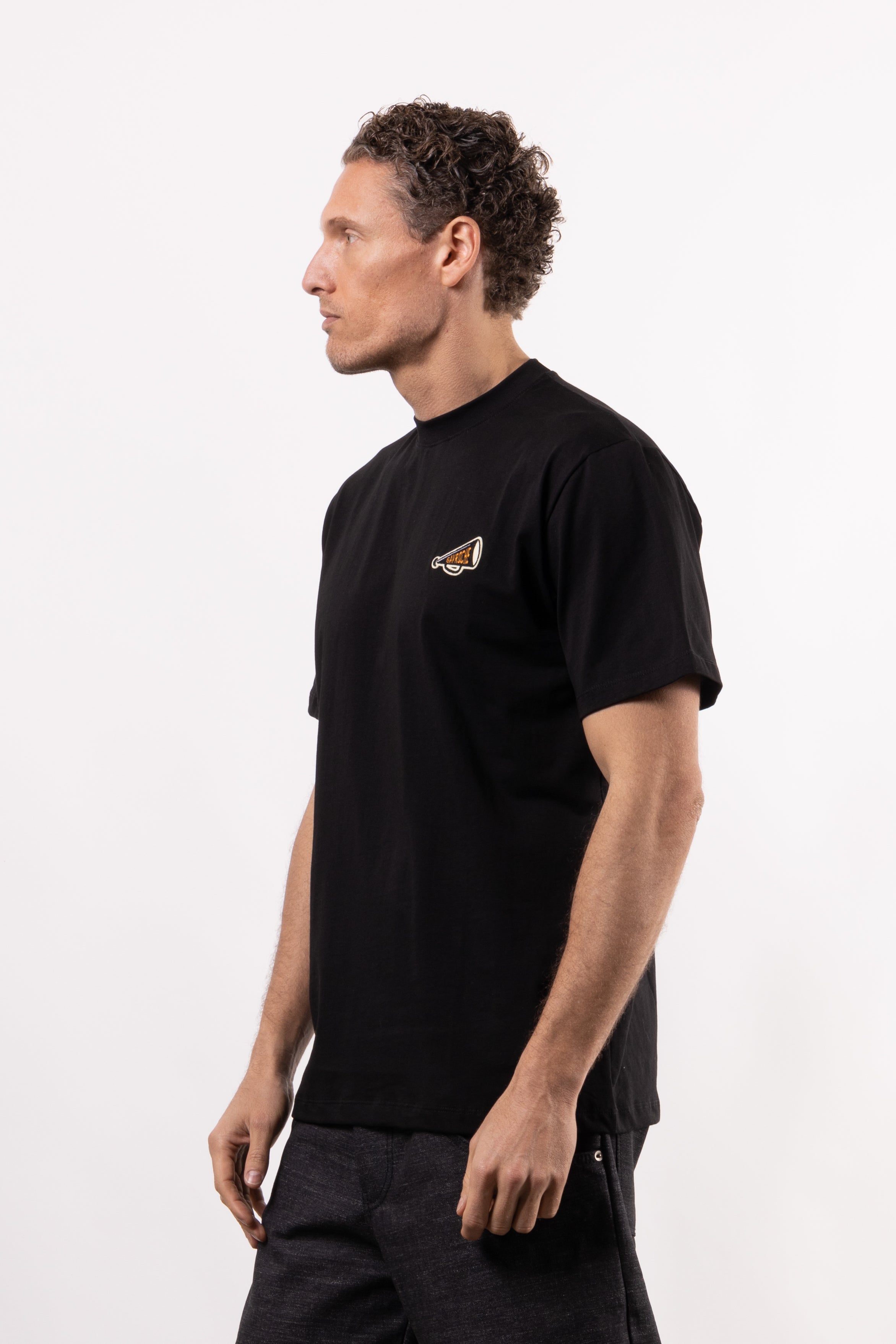T-shirt 100% cotone con patch in tessuto