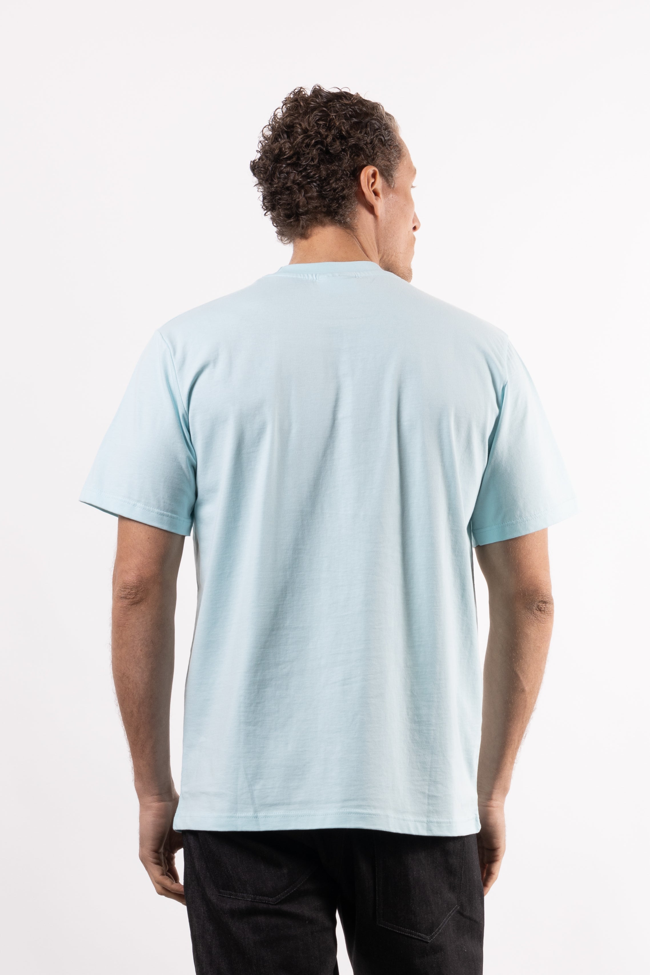 T-shirt in 100% cotone con placchetta in pelle lato cuore