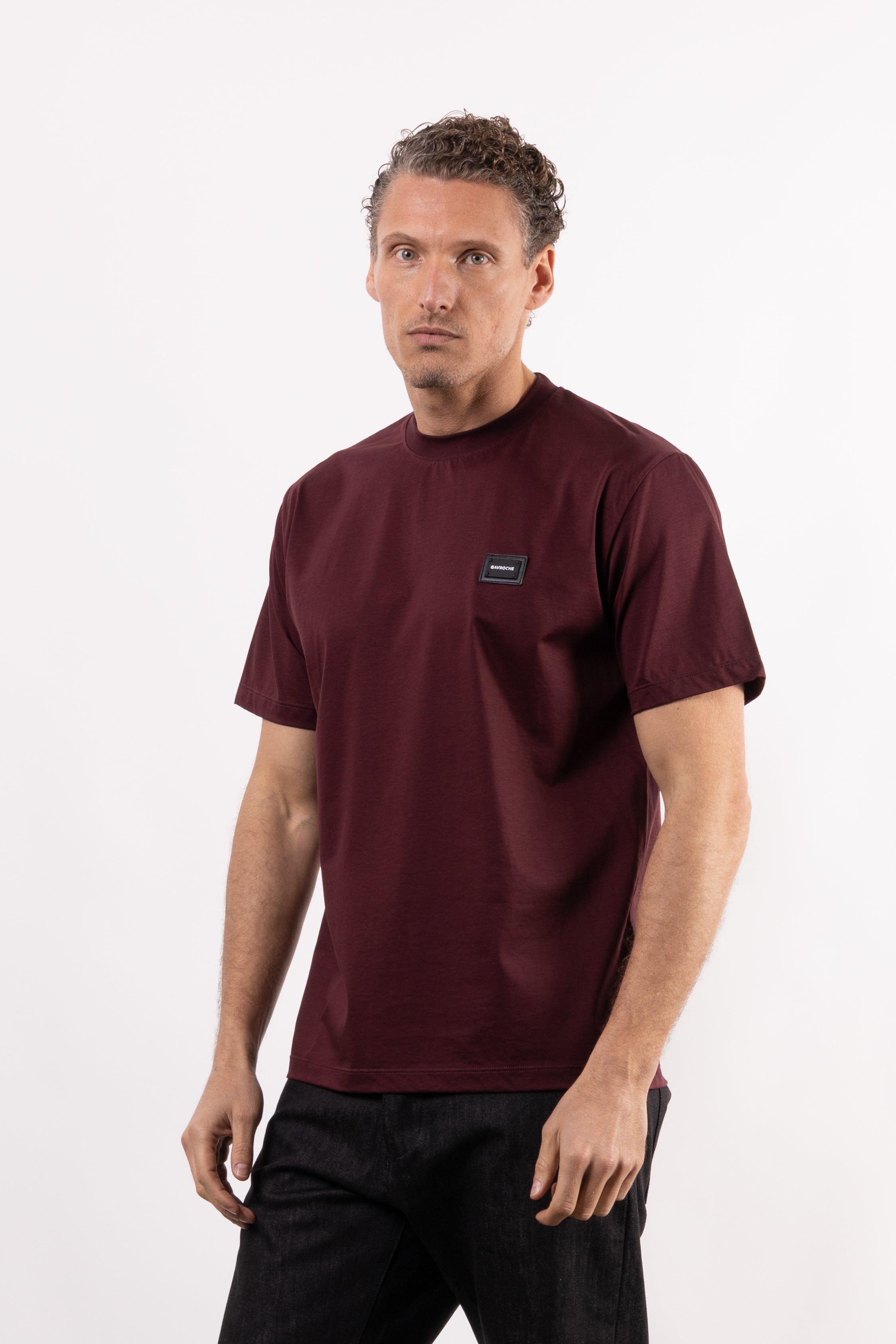 T-shirt 100% cotone mercerizzato con placchetta lato cuore