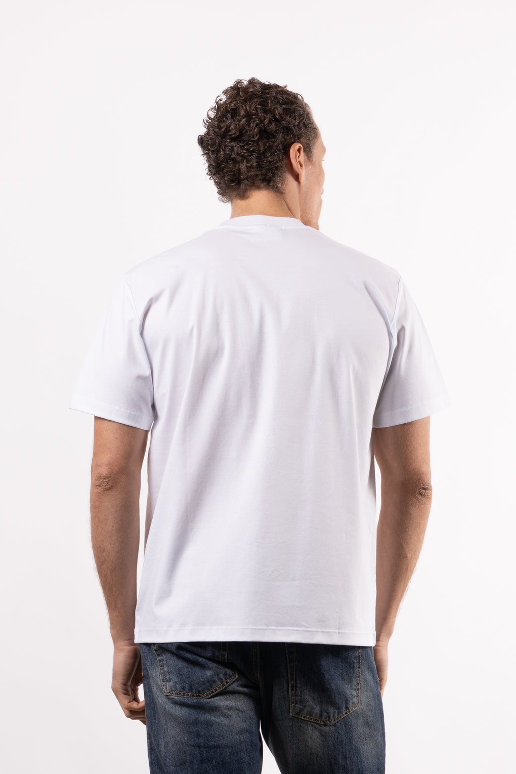 T-shirt 100% cotone mercerizzato con placchetta lato cuore