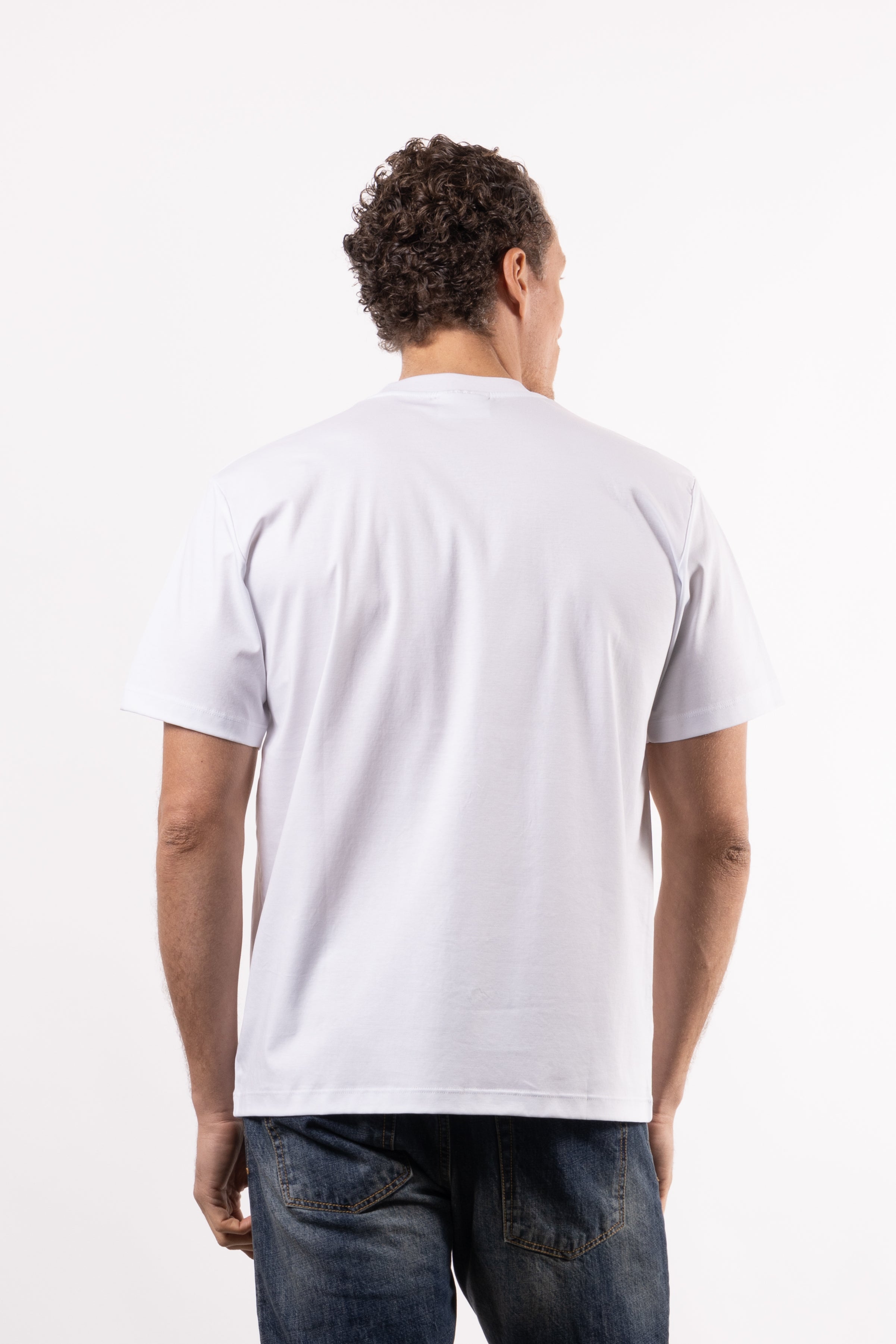 T-shirt 100% cotone mercerizzato con placchetta lato cuore