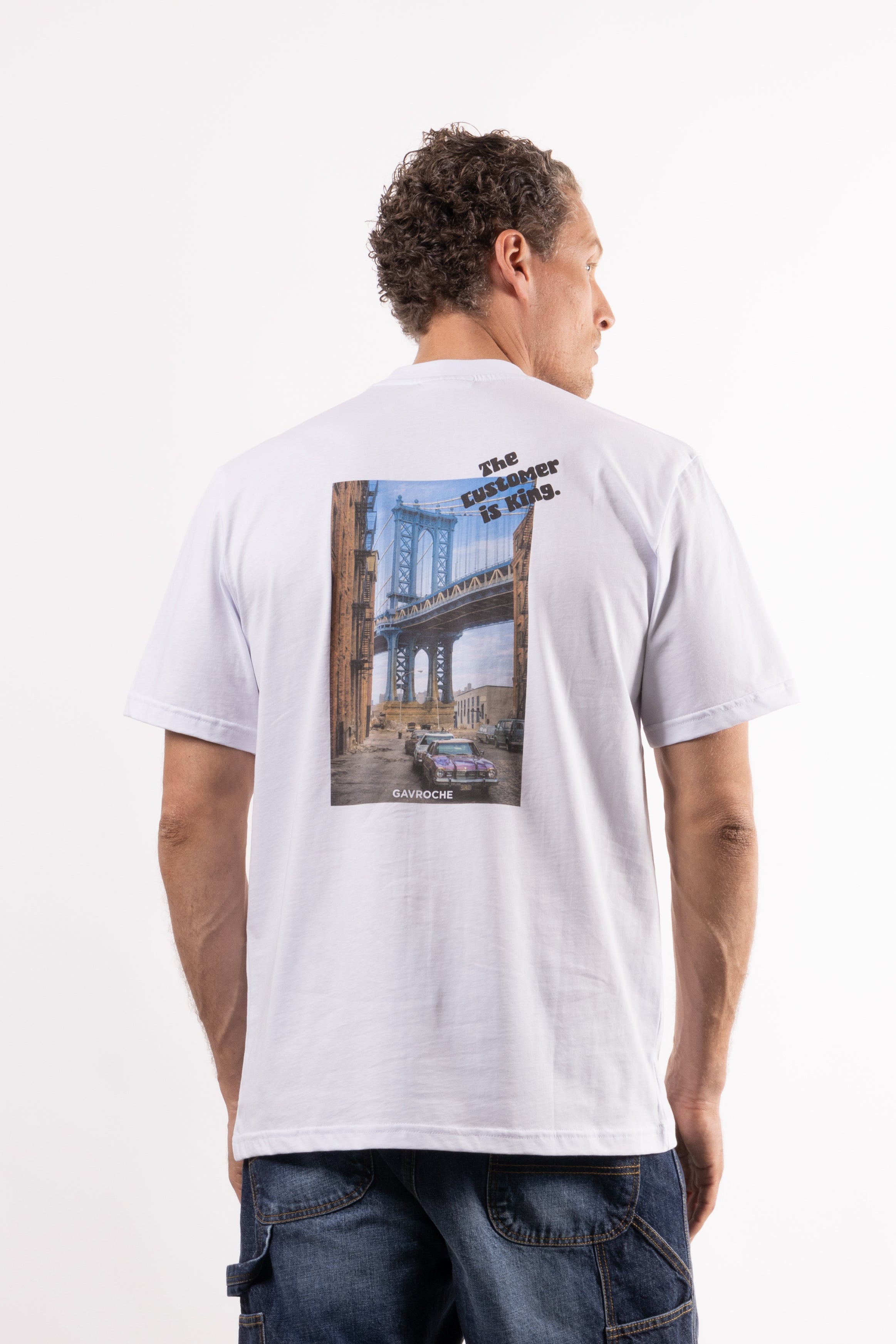 T-shirt con stampa sul retro