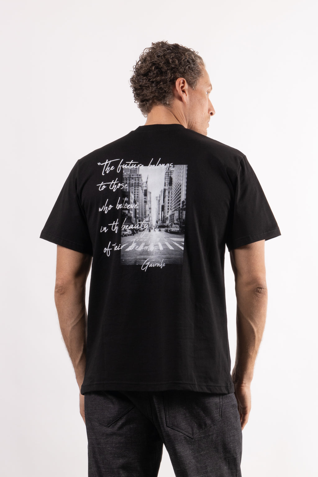 T-shirt con stampa sul retro
