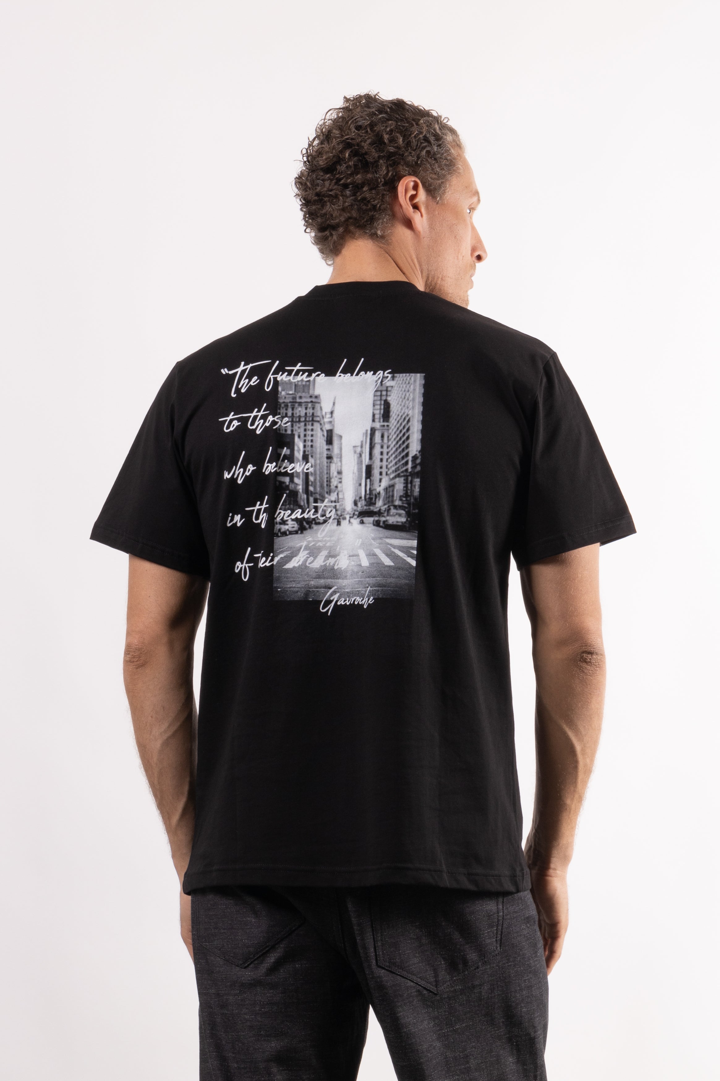T-shirt con stampa sul retro