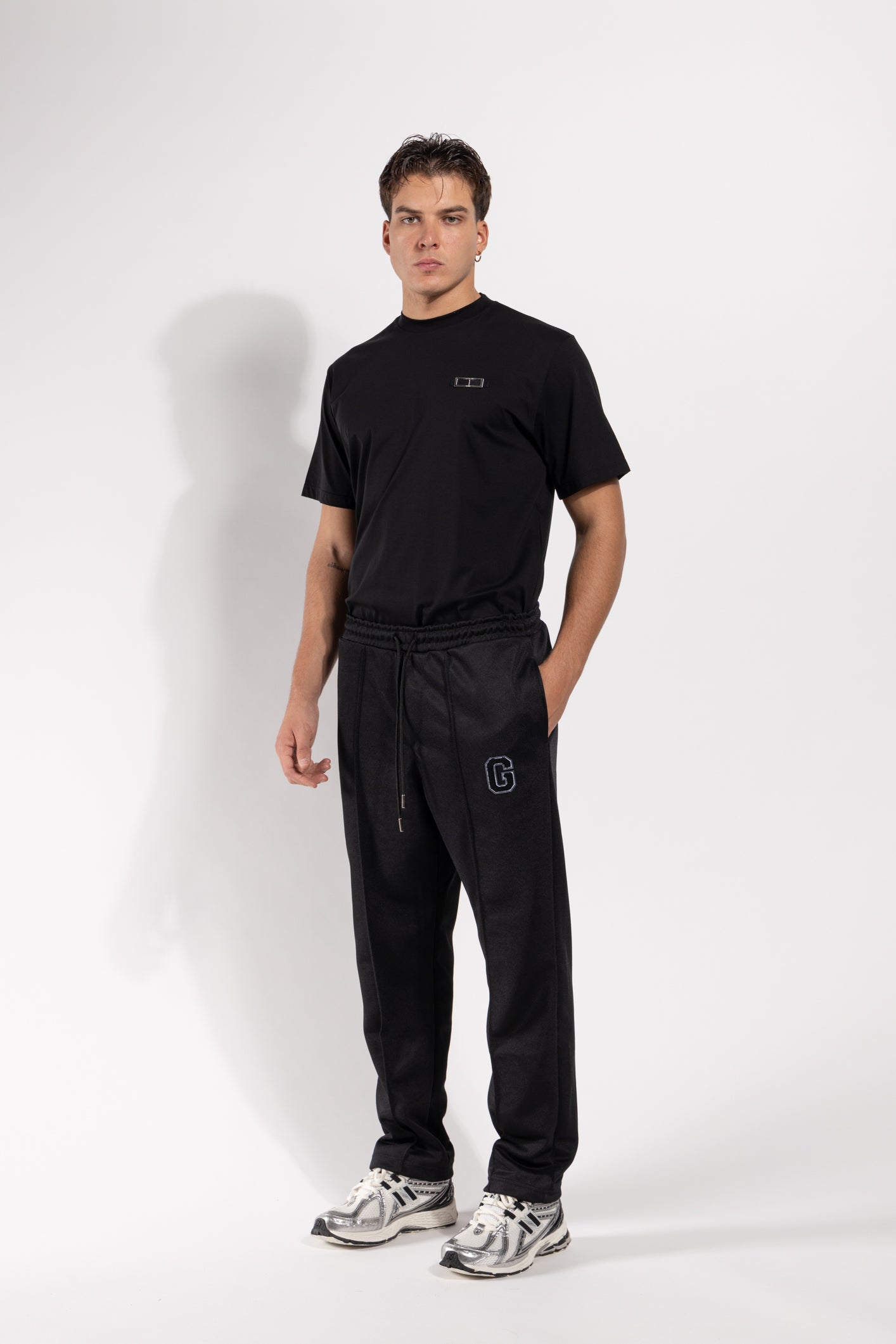 Pantalone Gavroche in cotone con dettaglio ricamato “G”