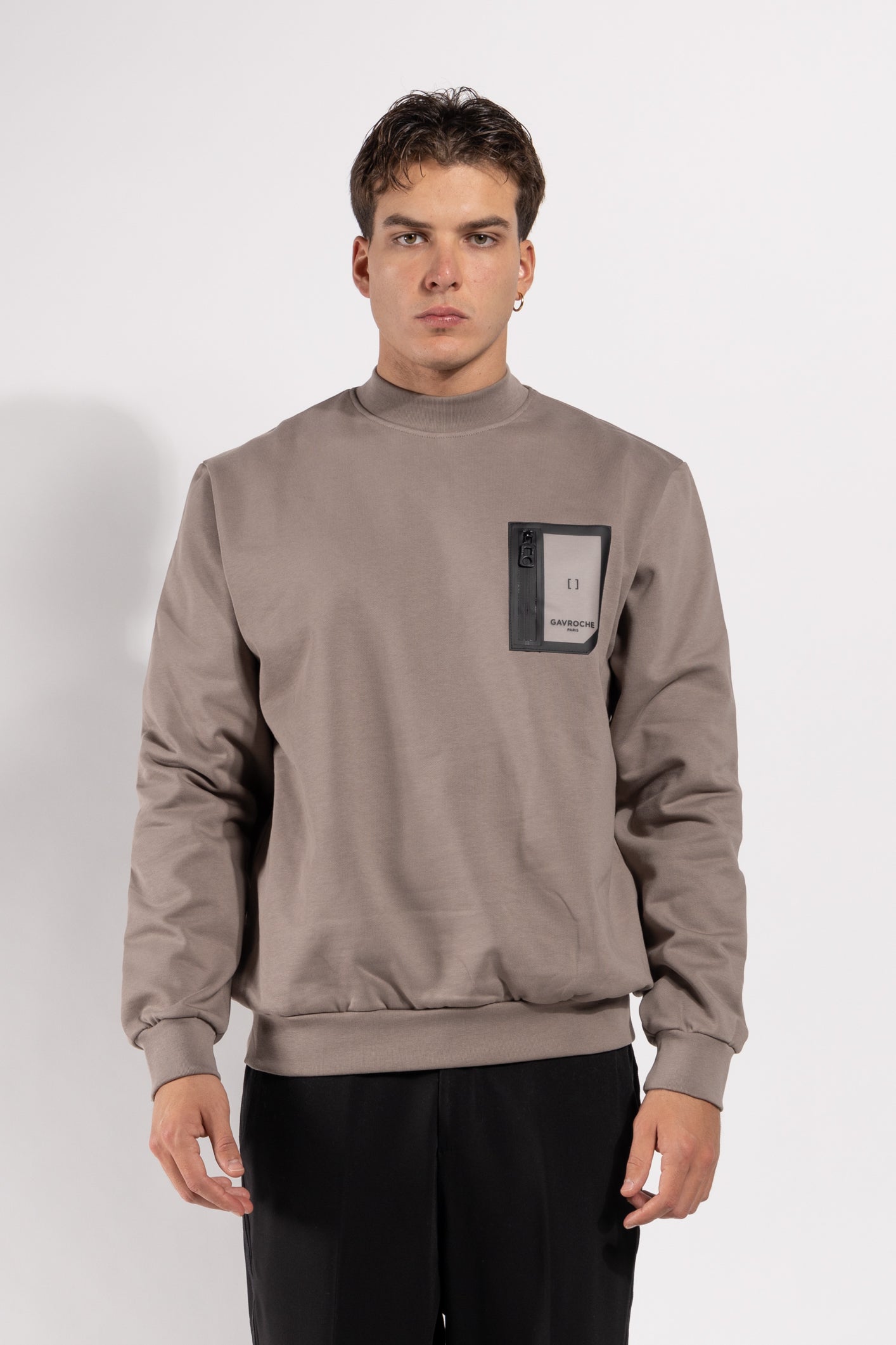 Felpa Gavroche in cotone con tasca a contrasto