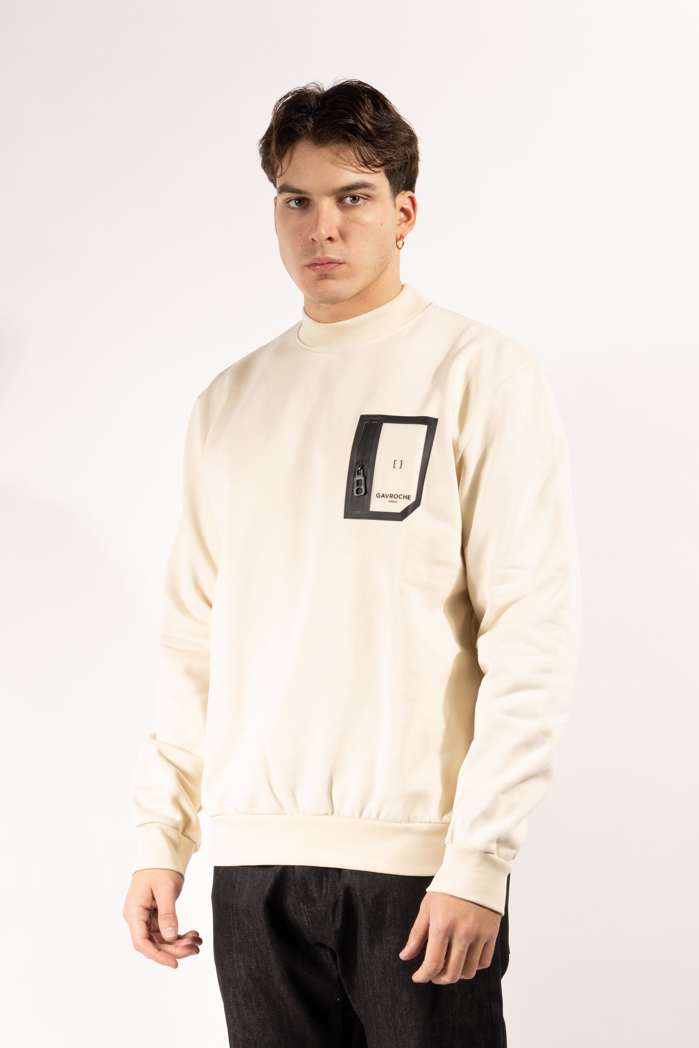 Felpa Gavroche in cotone con tasca a contrasto