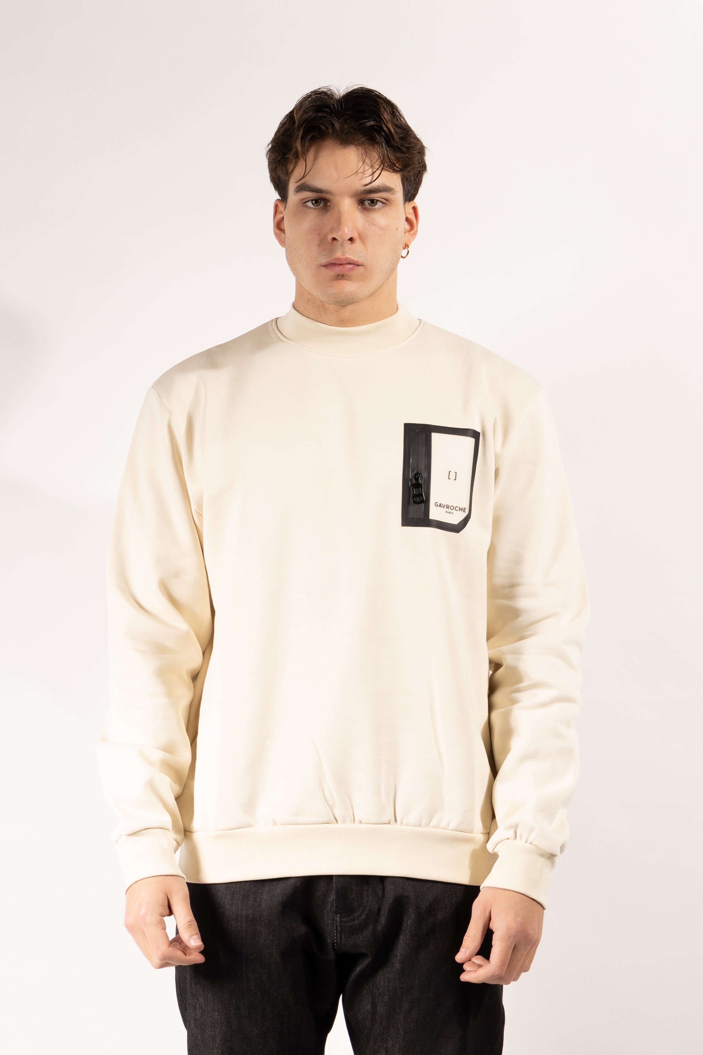 Felpa Gavroche in cotone con tasca a contrasto