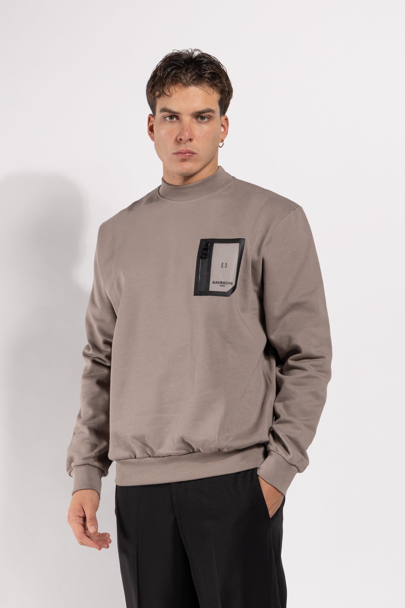 Felpa Gavroche in cotone con tasca a contrasto