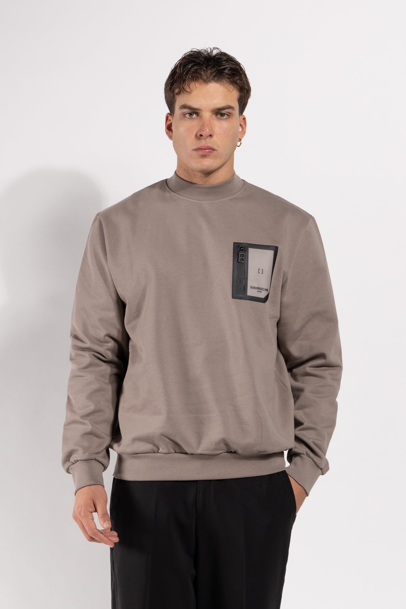 Felpa Gavroche in cotone con tasca a contrasto