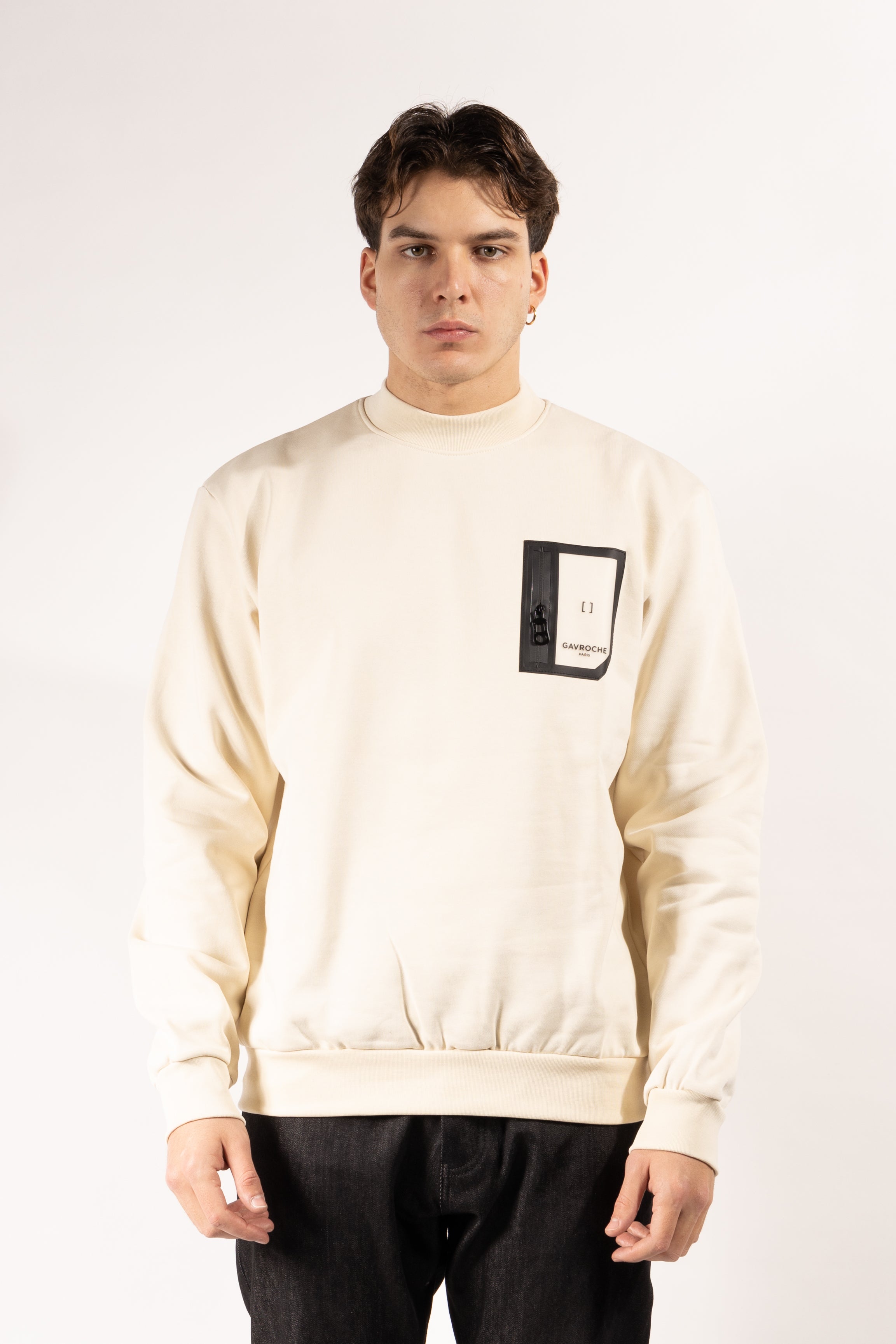 Felpa Gavroche in cotone con tasca a contrasto