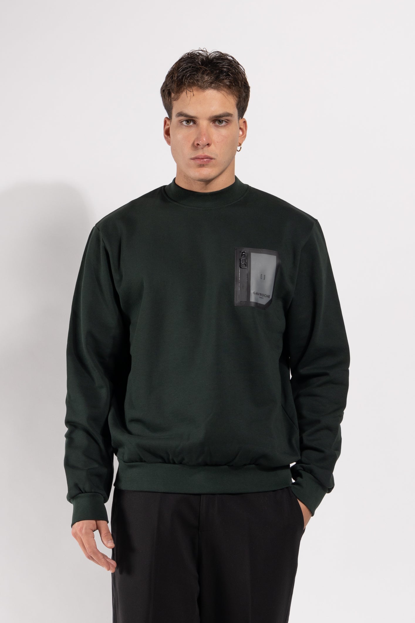 Felpa Gavroche in cotone con tasca a contrasto