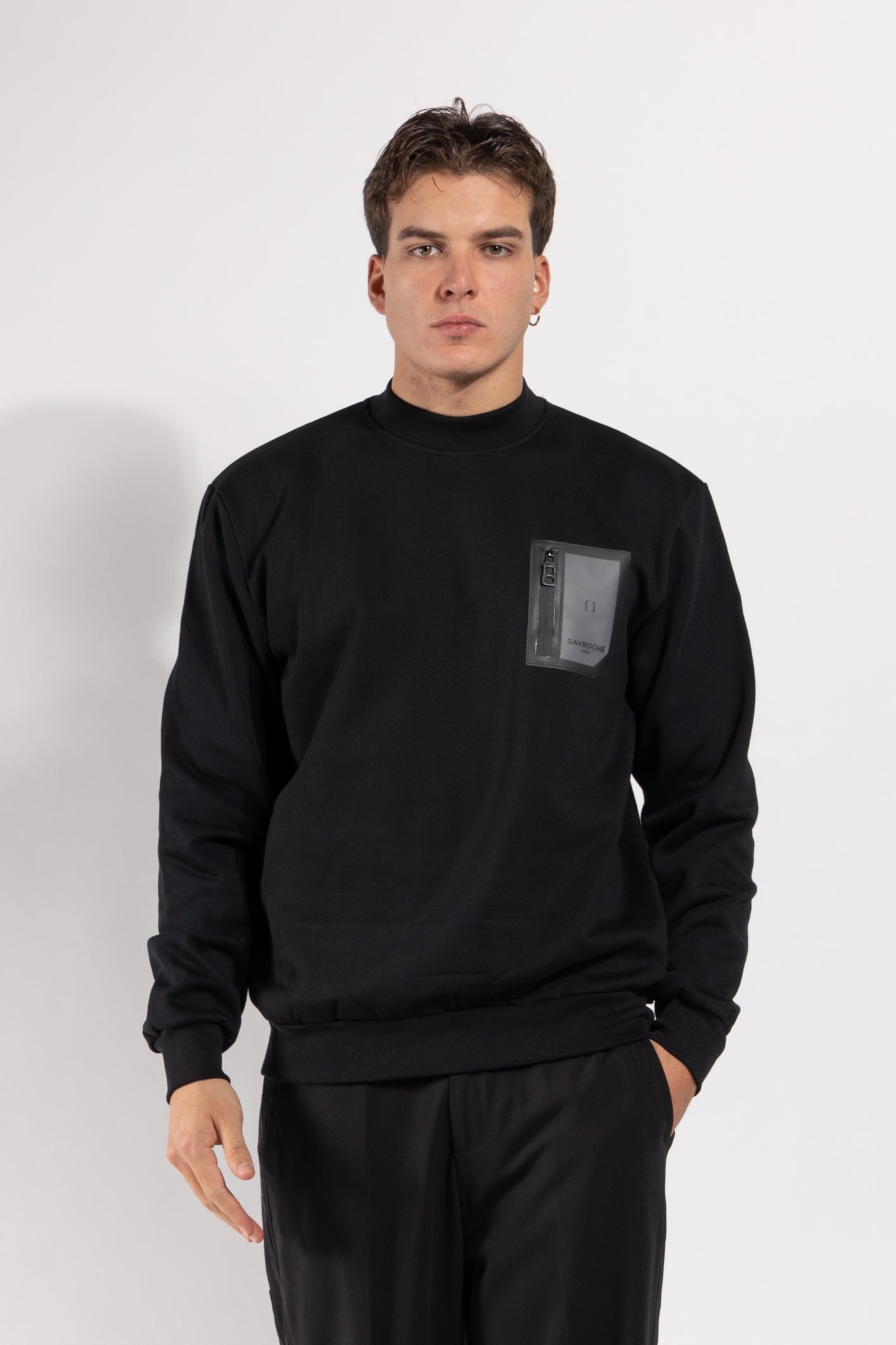 Felpa Gavroche in cotone con tasca a contrasto