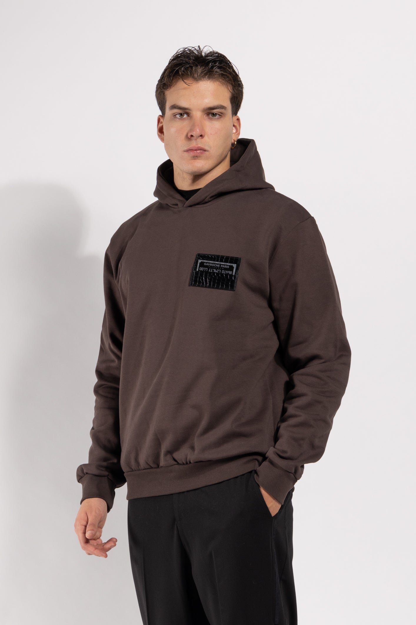 Felpa Gavroche con cappuccio e taschino portacarte