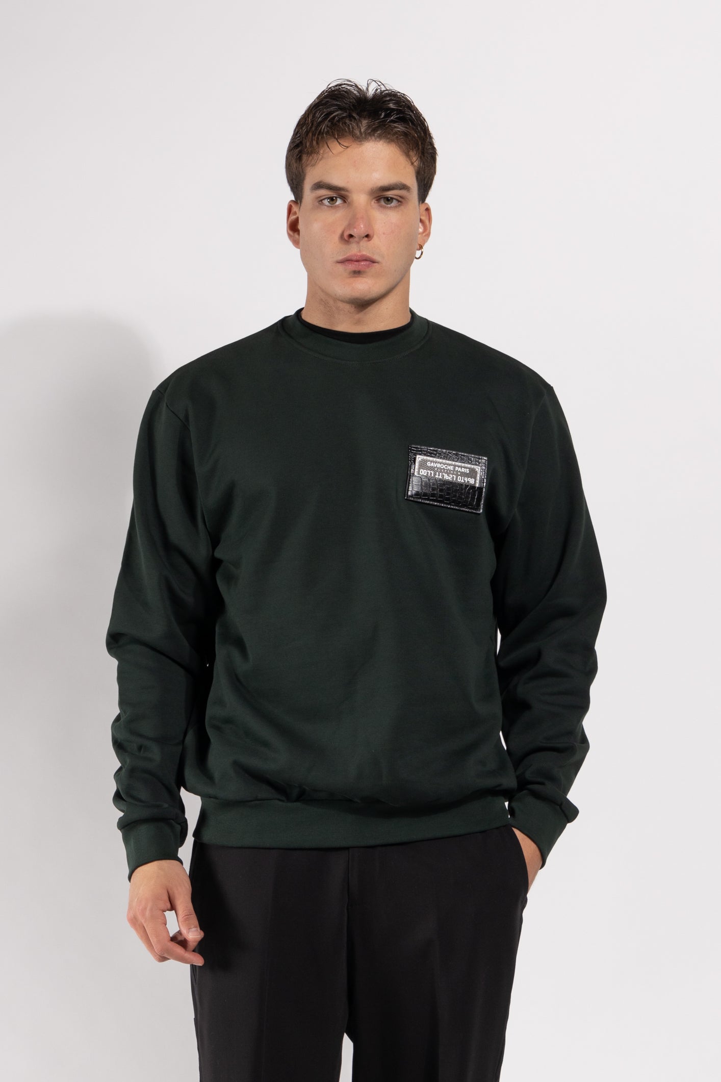 Felpa Gavroche girocollo con taschino portacarte