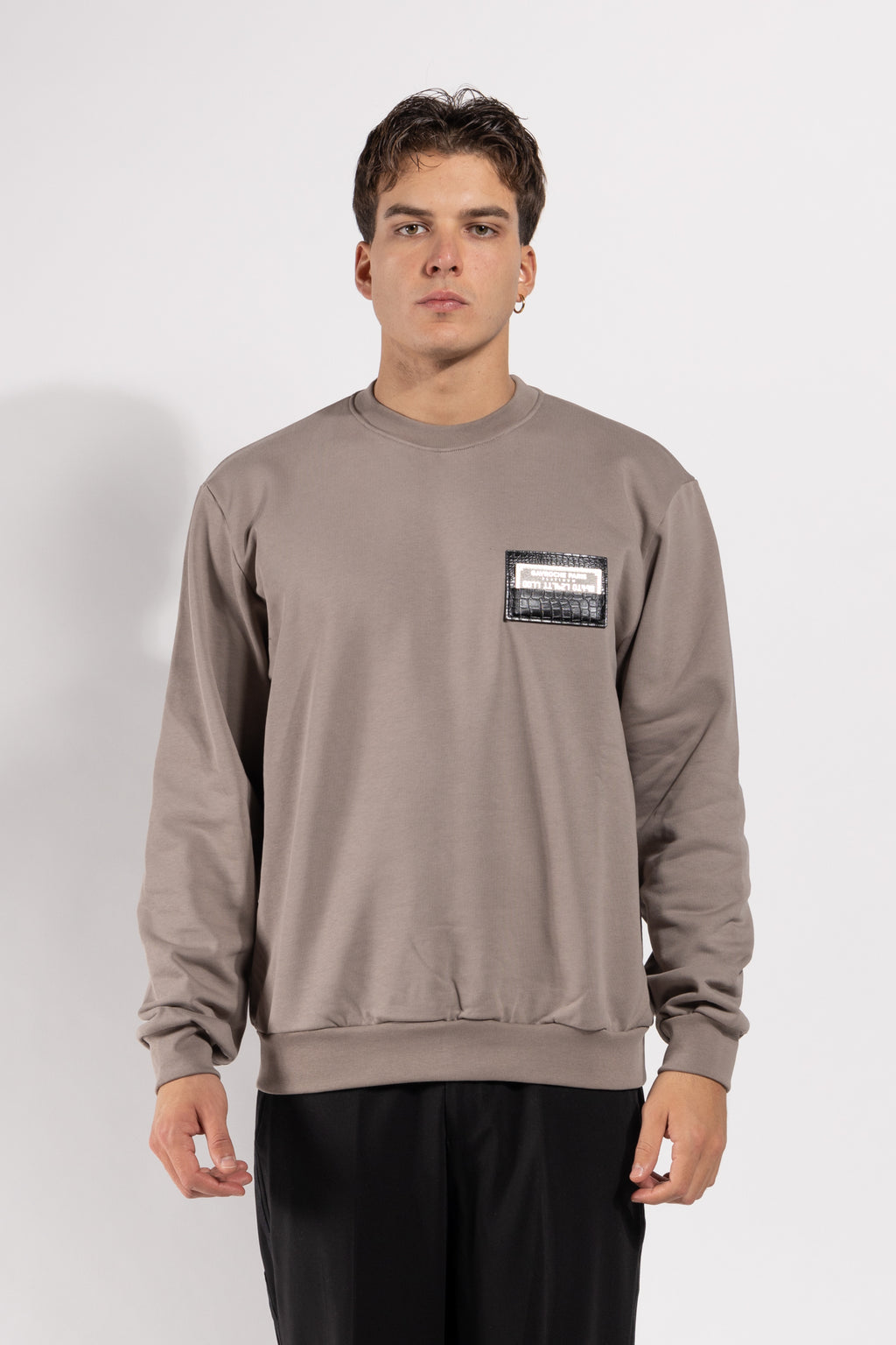 Felpa Gavroche girocollo con taschino portacarte