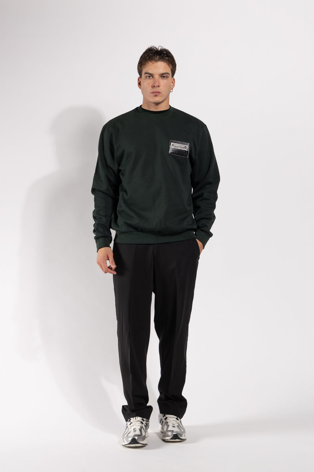 Felpa Gavroche girocollo con taschino portacarte