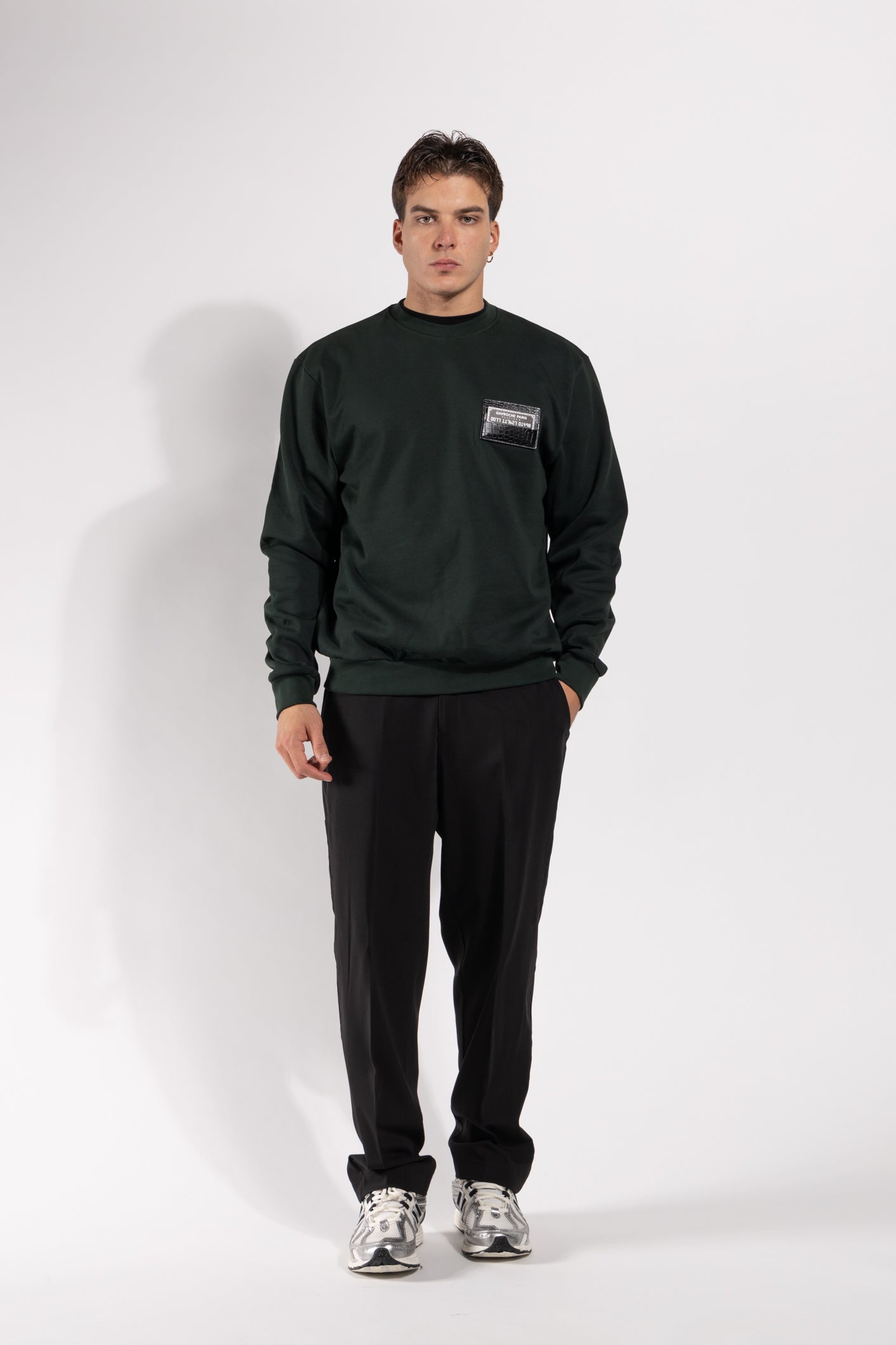 Felpa Gavroche girocollo con taschino portacarte