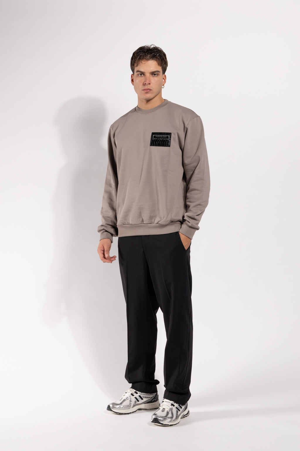 Felpa Gavroche girocollo con taschino portacarte