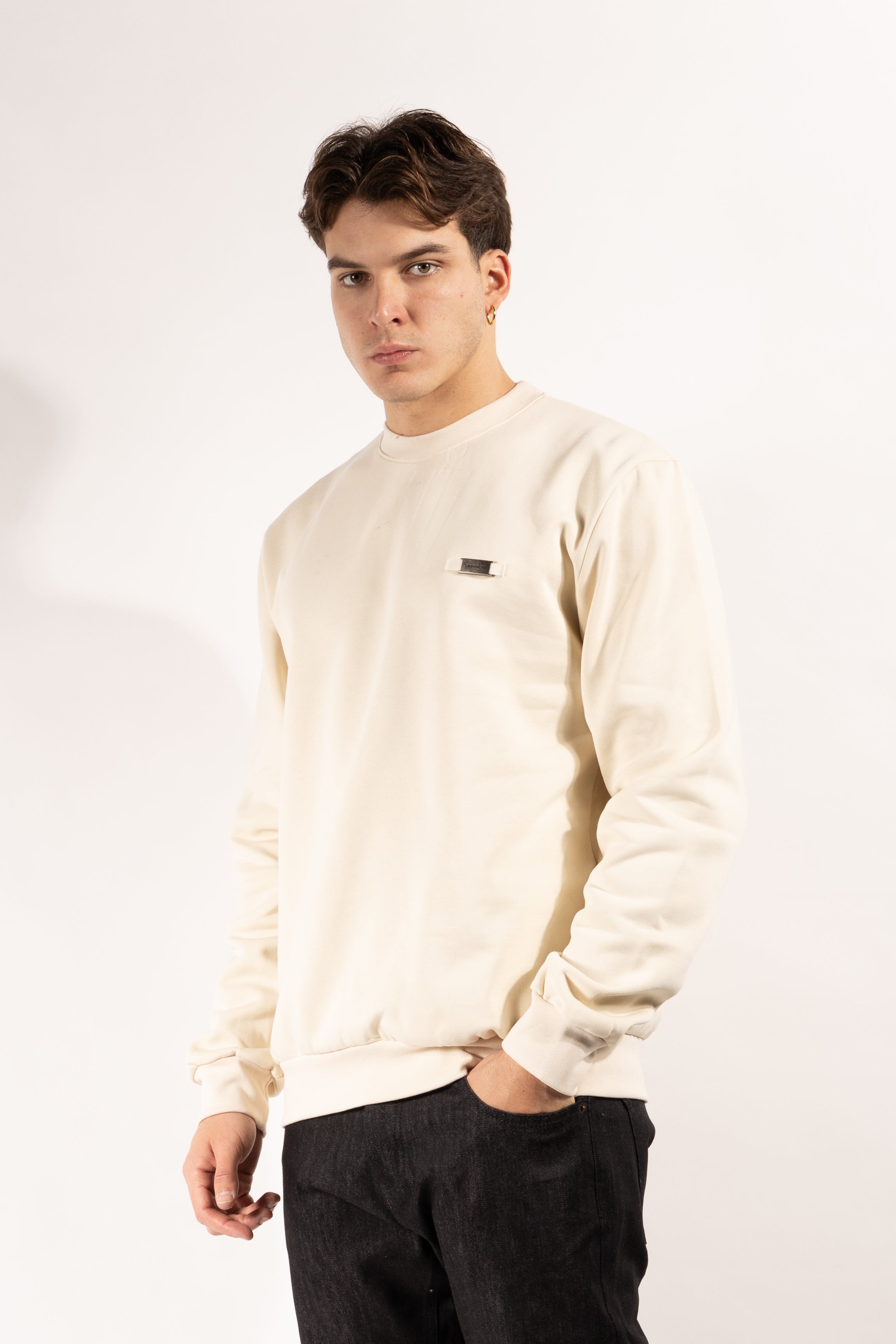 Felpa con Targhetta Girocollo  Gavroche