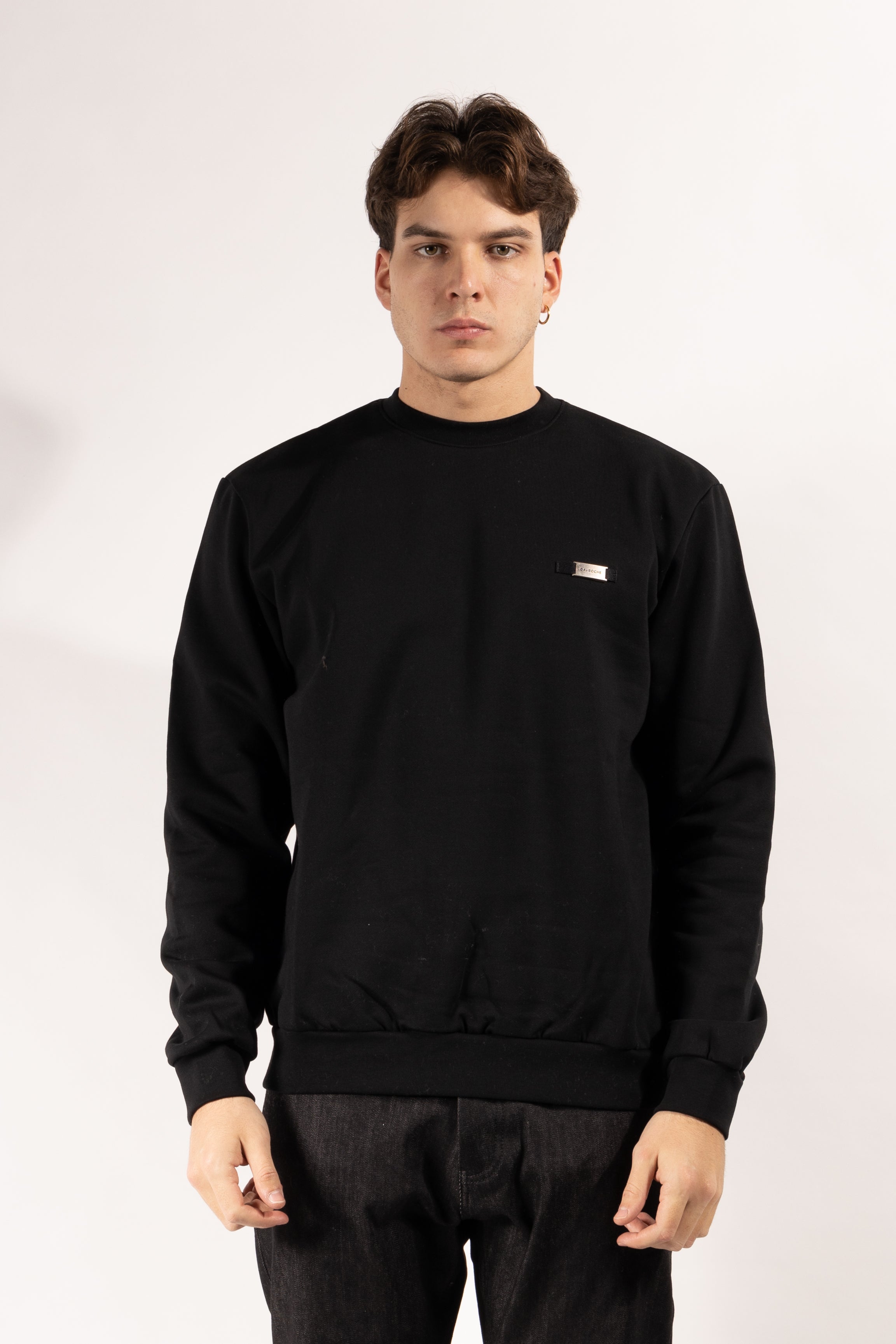 Felpa con Targhetta Girocollo  Gavroche