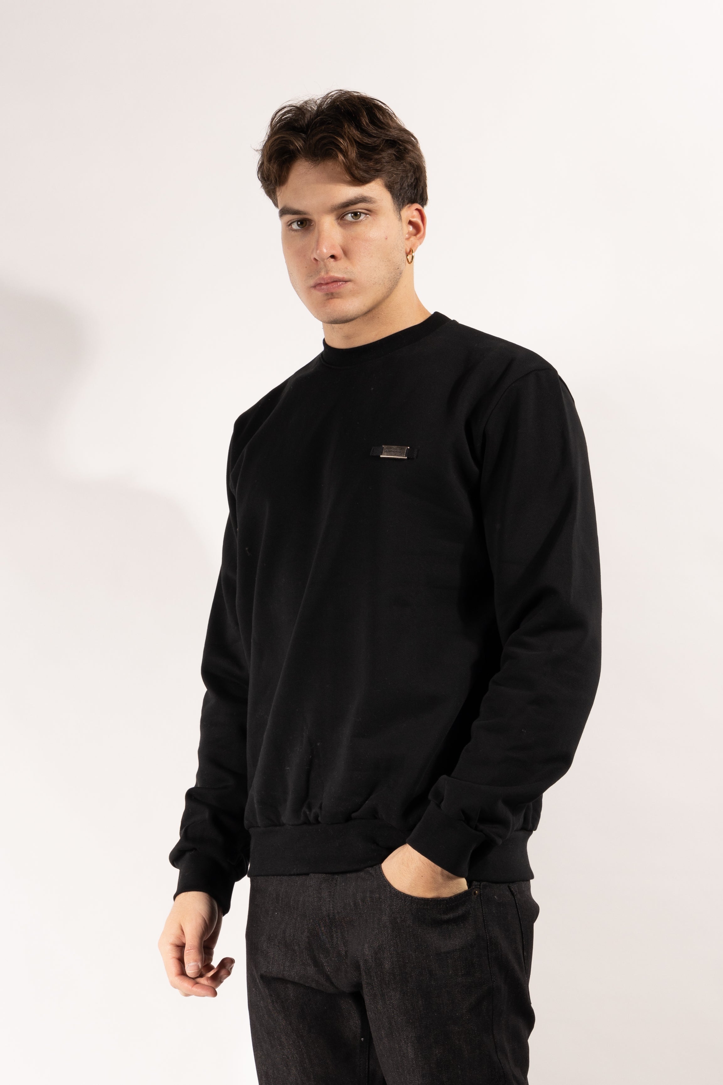 Felpa con Targhetta Girocollo  Gavroche