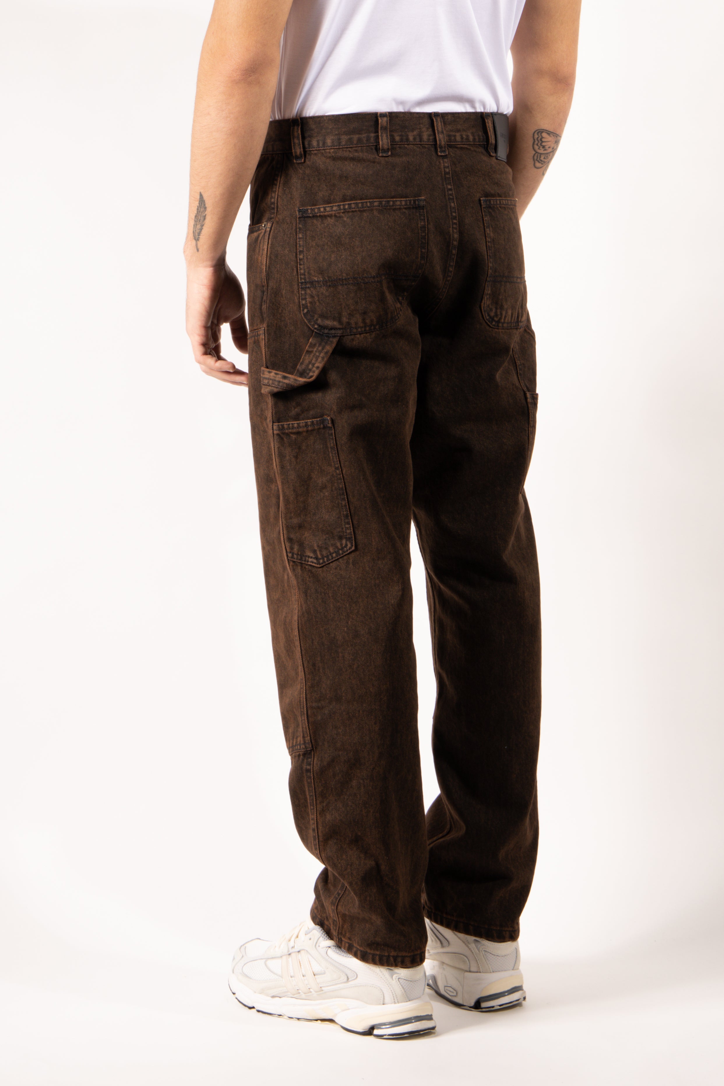 Jeans Gavroche Work marrone con dettagli utility