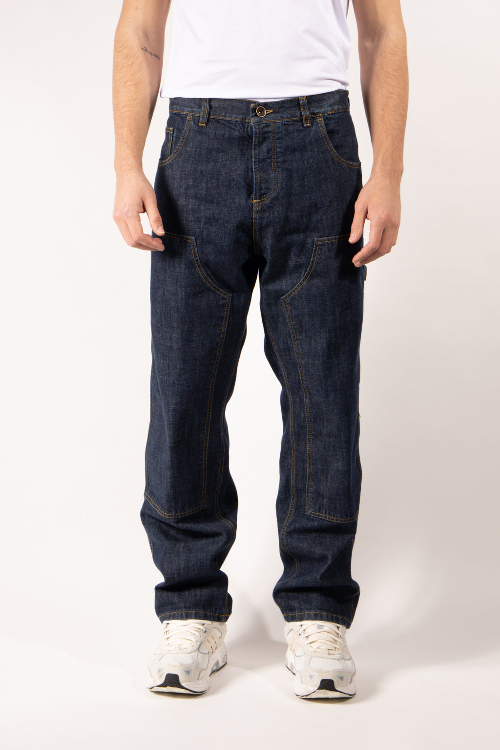 Jeans Gavroche Work in denim blu con tasche utility