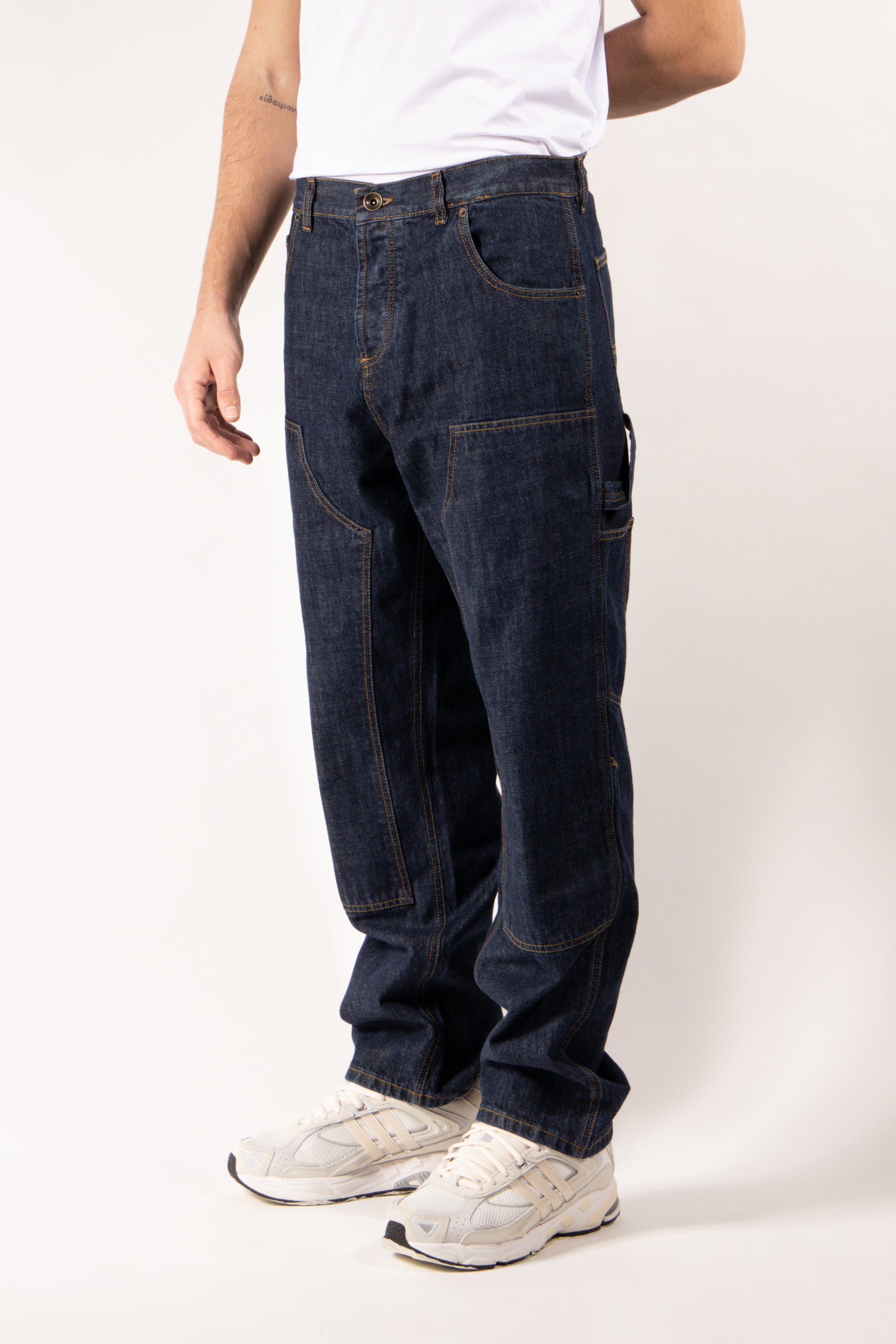 Jeans Gavroche Work in denim blu con tasche utility