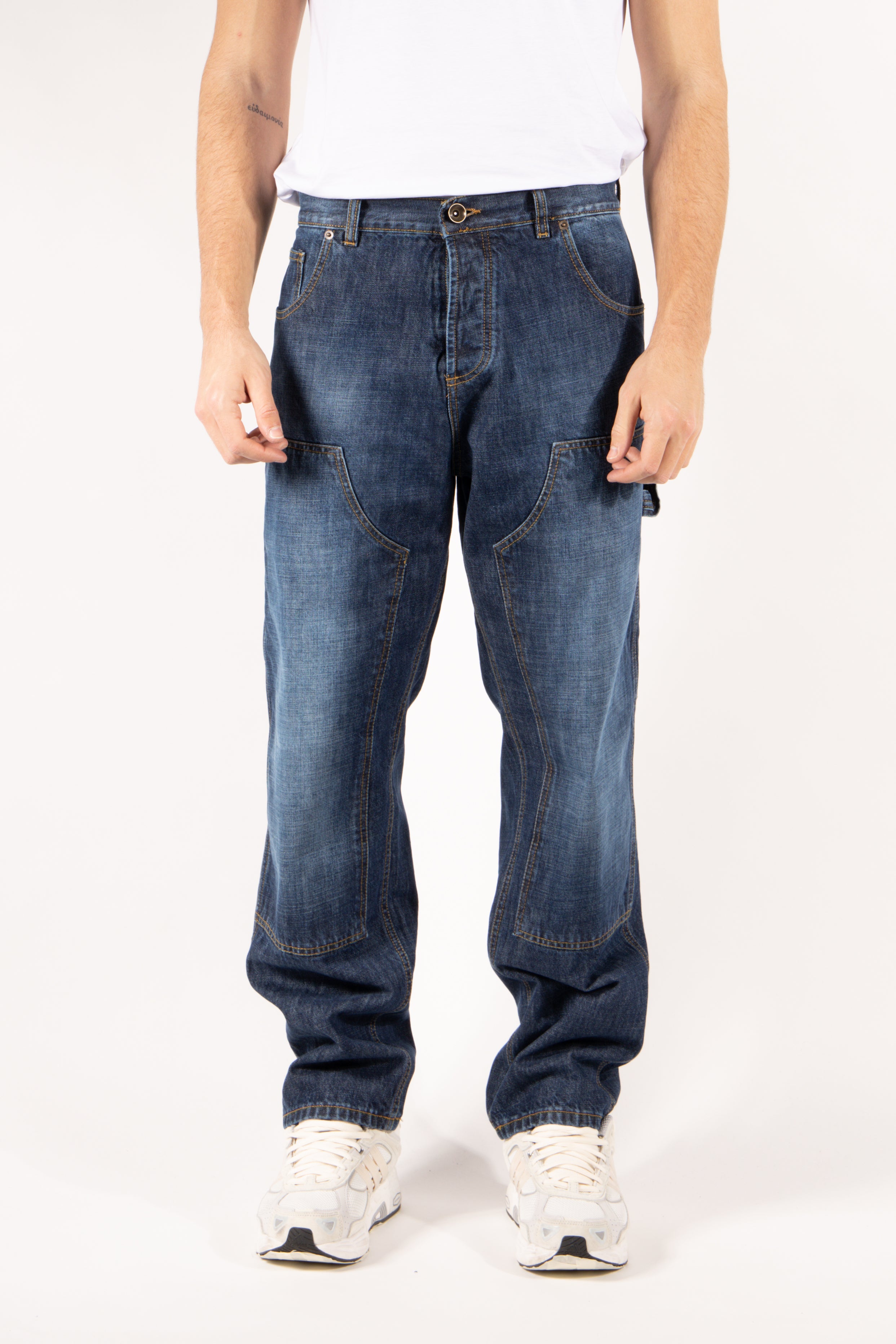 Jeans Gavroche Work blu lavato con dettagli utility