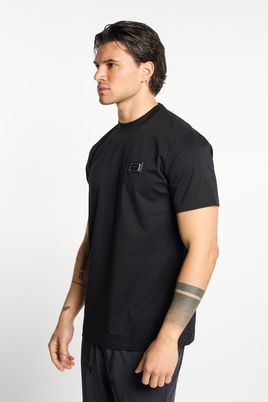 T-shirt Gavroche in cotone mercerizzato con placca logata